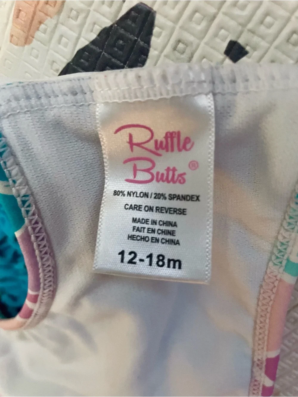Ruffle Butts Mermaid Butterly Tankini Baby Bottoms - 12-18 Months